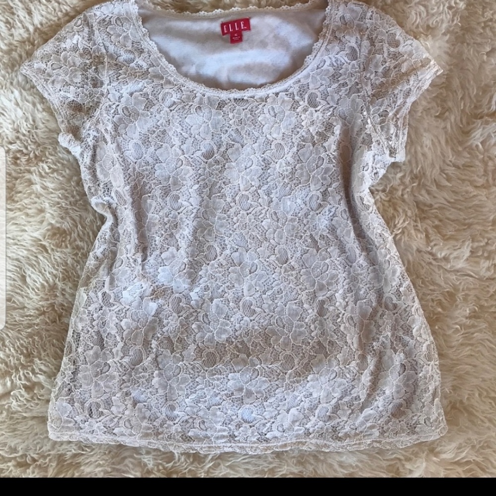 Elle lace top cream XL